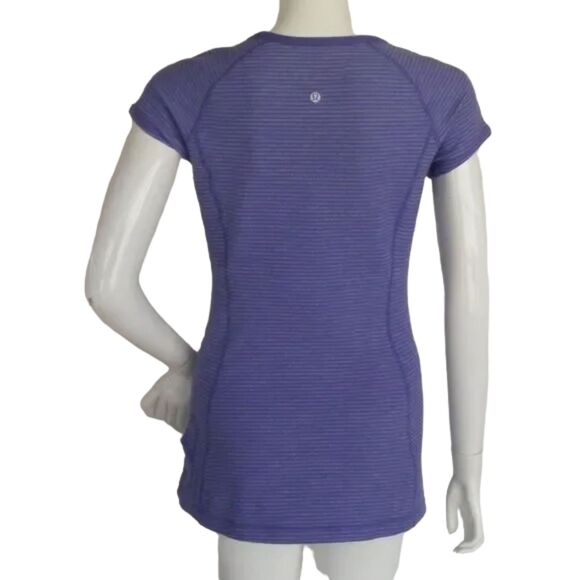 LULULEMON Running Top, 8, Turn Around Short Sleeve, Reversible, Purple - Picture 6 of 12